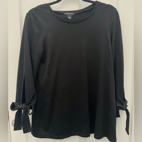 Halogen Black Top with Bows - Picture 3 of 9